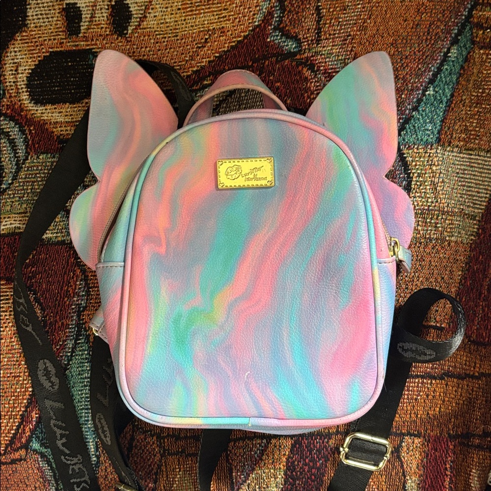 Betsey Johnson Pastel Mini Butterfly Wing Backpack